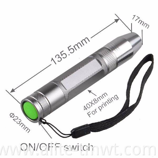 Bright 365nm UV Yellow White Light Handheld 2 Modes Gemstone Light Flashlight for Emergency Outdoor Camping